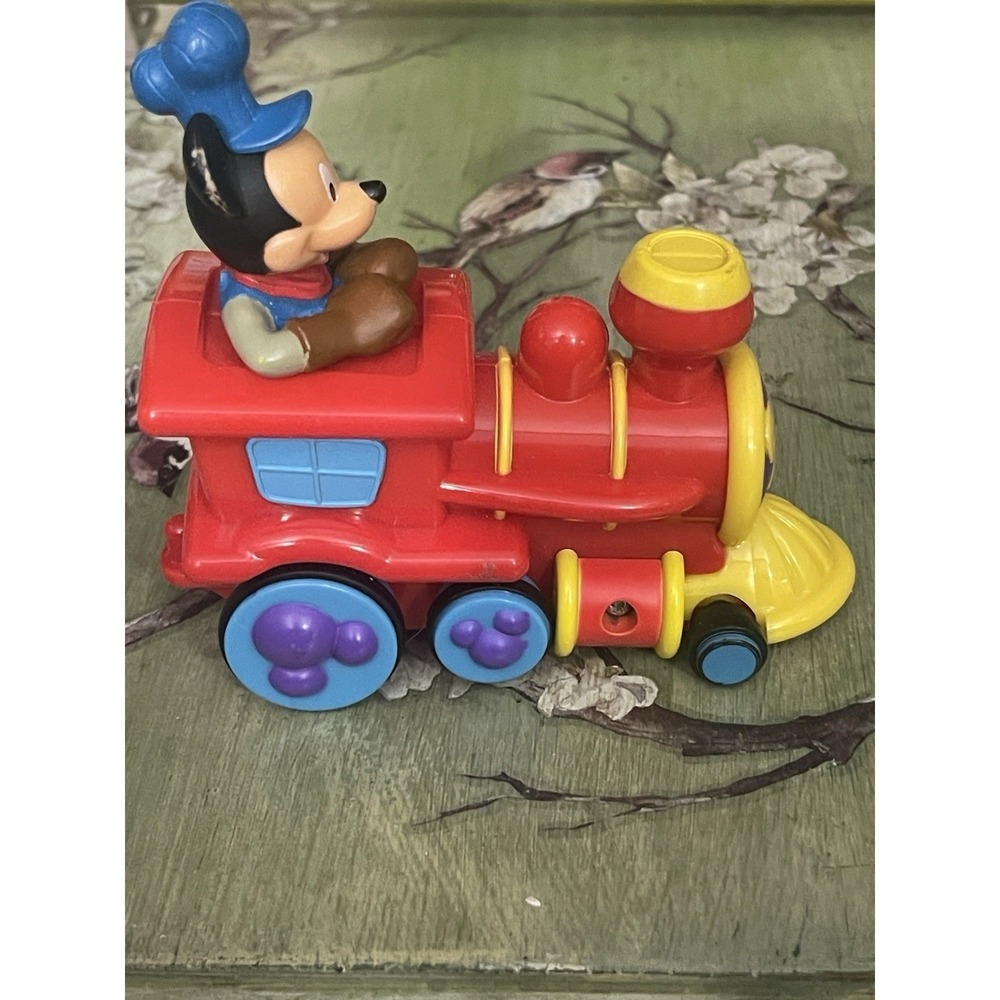 Disney Store Mickey Mouse Clubhouse Train Engine W/Pull Back n Go Action Vintage - Picture 2 of 6
